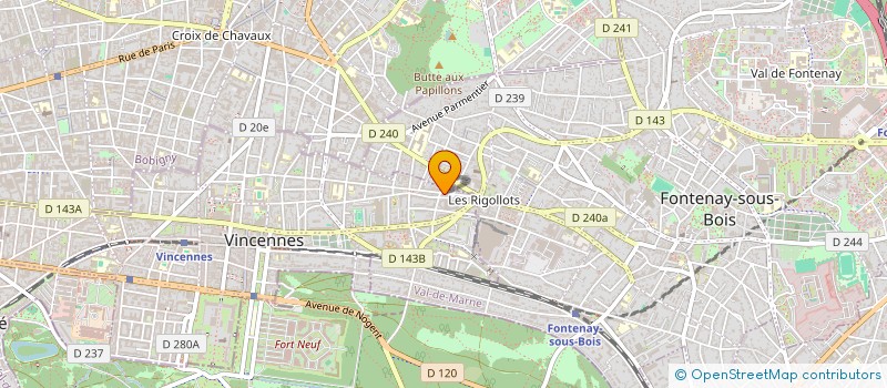 localisation de l'entreprise IND. RONCARI HENRI à VINCENNES