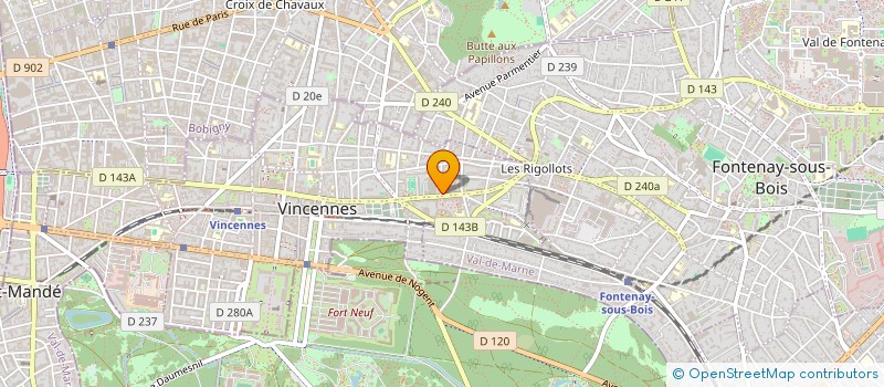 localisation de l'entreprise IND. RONCARI HENRI à VINCENNES