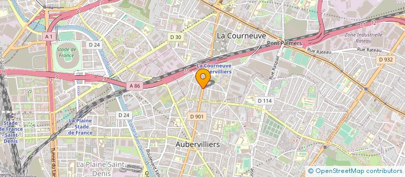 localisation de l'entreprise IND. ROY à LA COURNEUVE