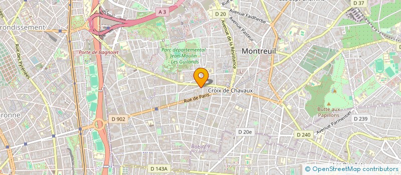 localisation de l'entreprise IND. SAVART REP PAR à MONTREUIL