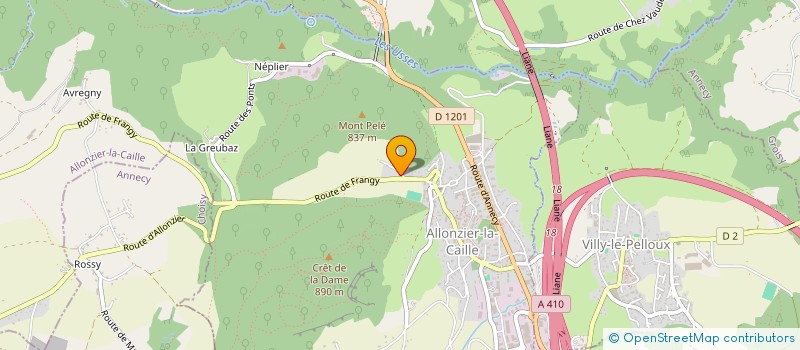 localisation de l'entreprise IND. VELLUZ VULLIET  ALLONZIER-LA-CAILLE