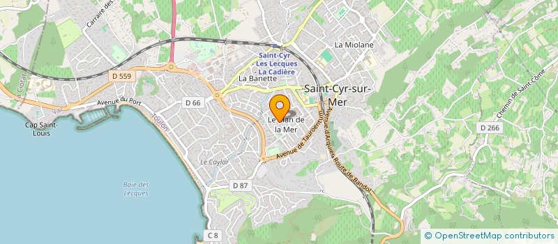localisation de l'entreprise INDARRA à SAINT-CYR-SUR-MER