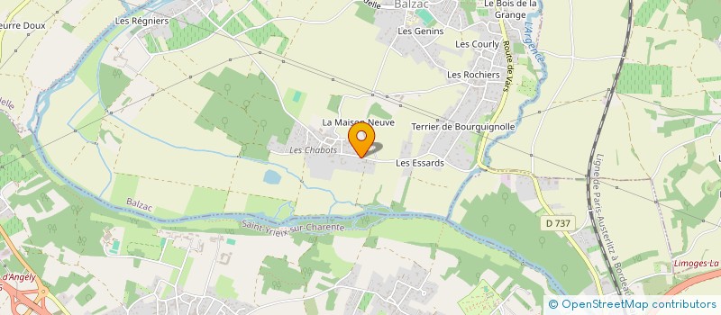 localisation de l'entreprise INDE ET NOUS FRANCE I.N.F.  BALZAC