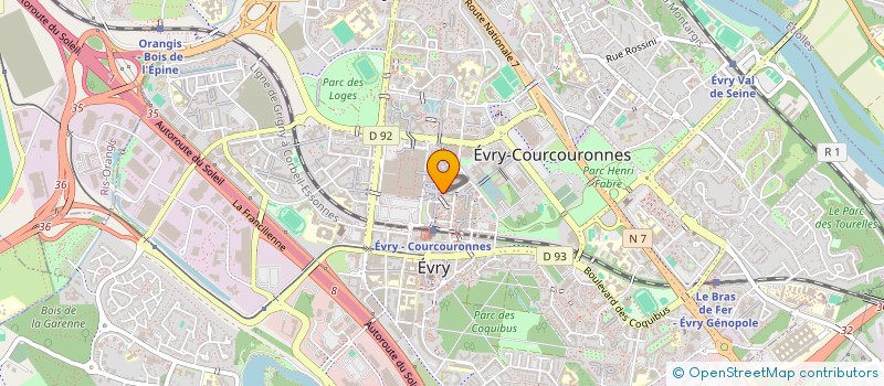 localisation de l'entreprise INDECOSA CGT 91  EVRY-COURCOURONNES