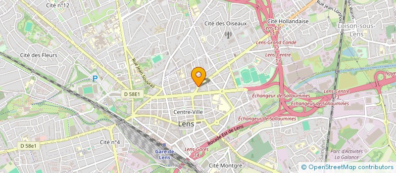 localisation de l'entreprise INDECOSA CGT PAS DE CALAIS  LENS