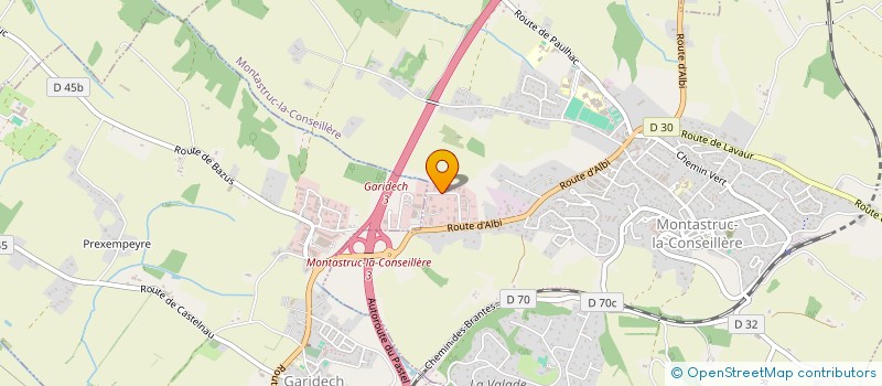 localisation de l'entreprise INDEV - INVESTISSEMENT & DEVELOPPEMENT  MONTASTRUC-LA-CONSEILLERE