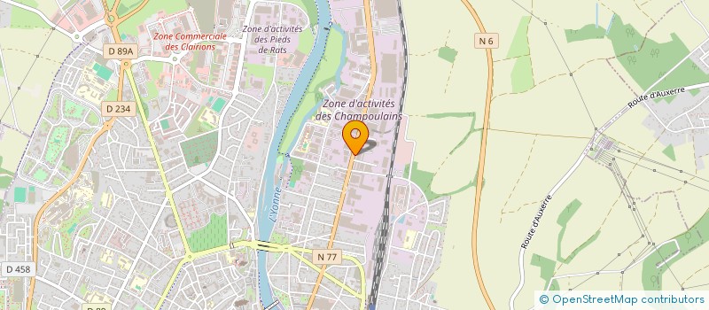 localisation de l'entreprise INDI BERNIER ROLAND ET LUCIEN à AUXERRE