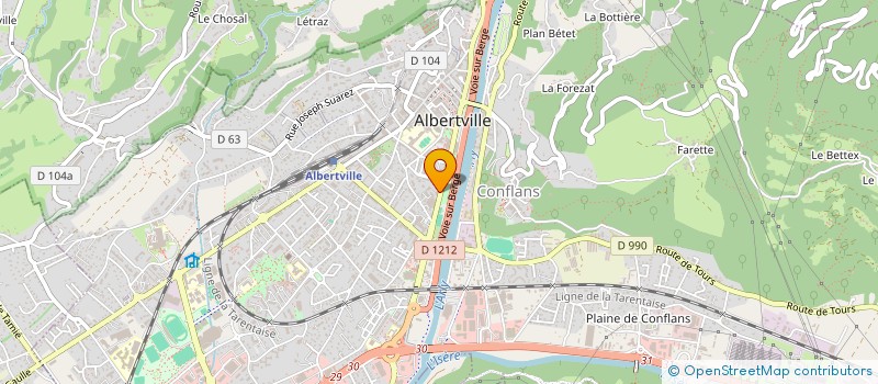 localisation de l'entreprise INDI BITINIS-BRIANCON-GHIDINA  ALBERTVILLE