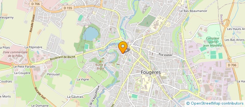 localisation de l'entreprise INDI BRILLET  FOUGERES