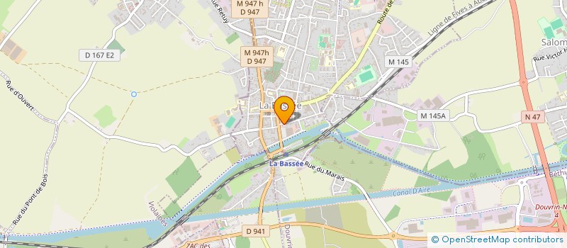 localisation de l'entreprise INDI CONSORT DELANGHE CHEZ A L  LA BASSEE