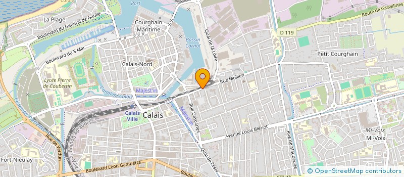 localisation de l'entreprise INDI COQUET ET MEIEREBERT  CALAIS