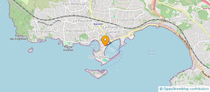 localisation de l'entreprise INDI CORROTTI M ET NICOLINI A à BANDOL
