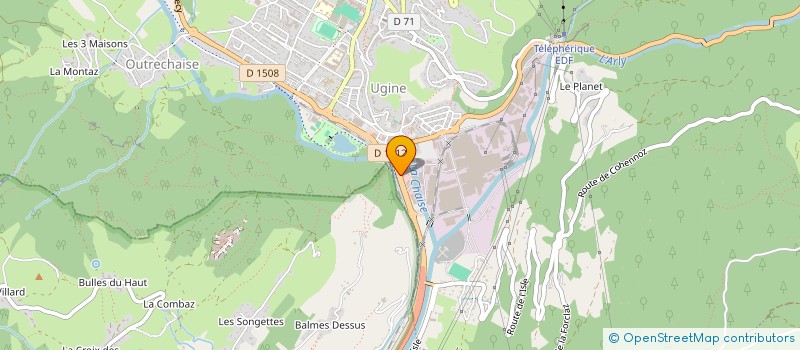 localisation de l'entreprise INDI DUBETTIER ET DESCHAMPS  UGINE