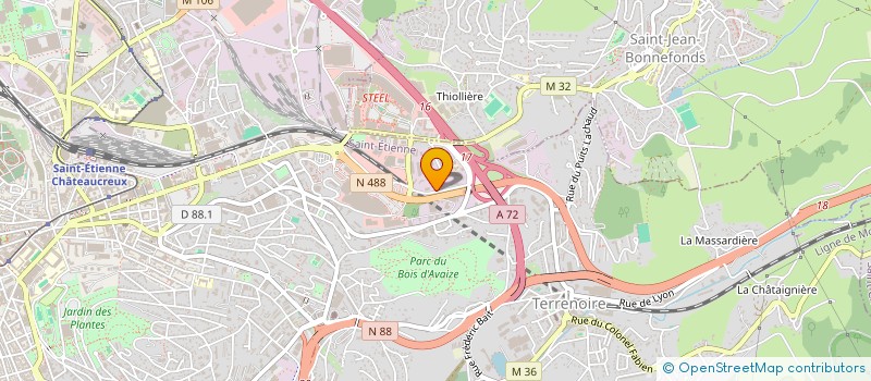 localisation de l'entreprise INDI DURANTON GAYTON  SAINT-ETIENNE