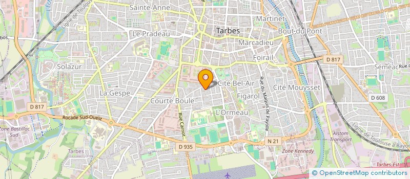 localisation de l'entreprise INDI GOURCY THUILLIEZ  TARBES