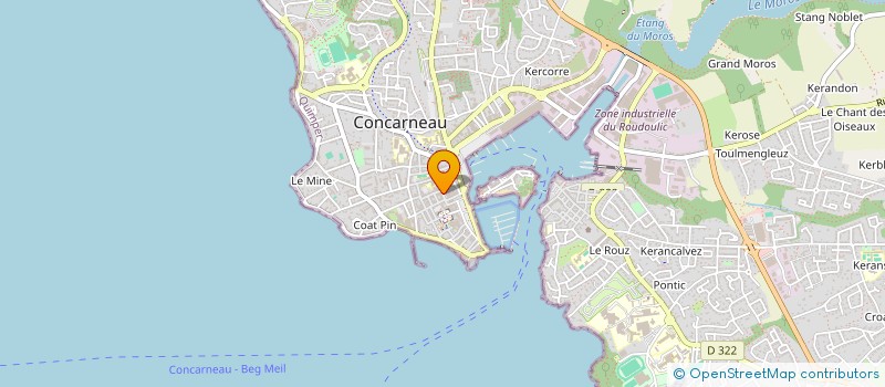 localisation de l'entreprise INDI GROLLEAU-KLEIN  CONCARNEAU