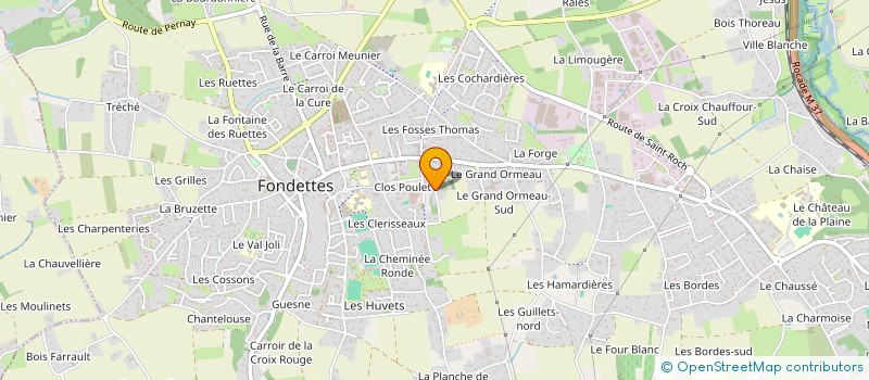 localisation de l'entreprise INDI JOYAUX MAURICE ET GERARD à FONDETTES
