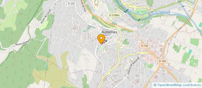localisation de l'entreprise INDI LES HERITIERS DE M MAZET à AUBENAS