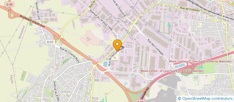 localisation de l'entreprise INDI MARILLER QUIBLIER à CORBAS