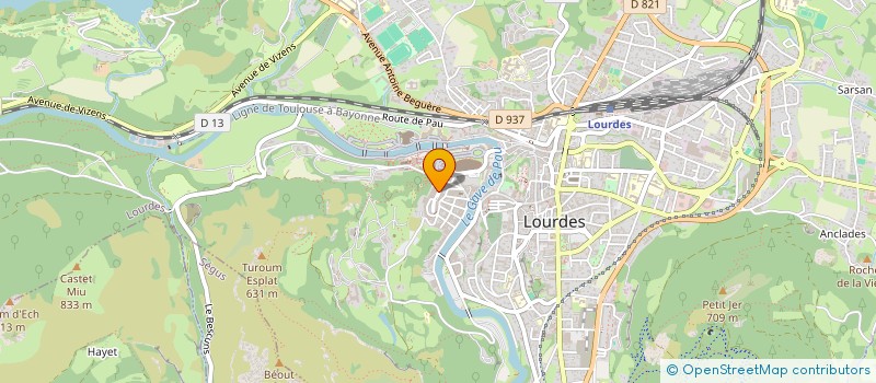 localisation de l'entreprise INDI NICOLAU ET PEYRET  LOURDES