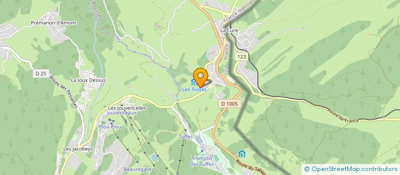 localisation de l'entreprise INDI PAGET BLANC  LES ROUSSES