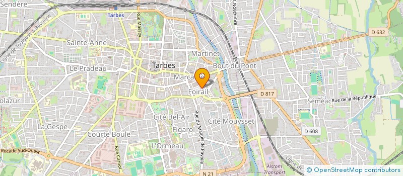 localisation de l'entreprise INDI PENE HENRI ET JEAN PAUL  TARBES