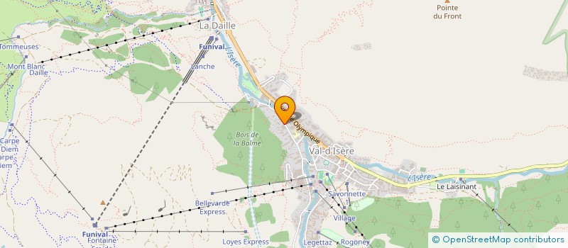 localisation de l'entreprise INDI PERRIN ET GIRAUD  VAL-D ISERE