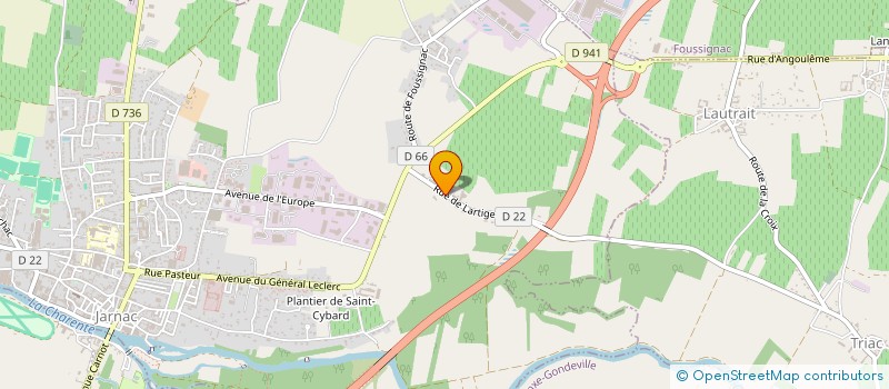 localisation de l'entreprise INDI PINARD RENE à JARNAC