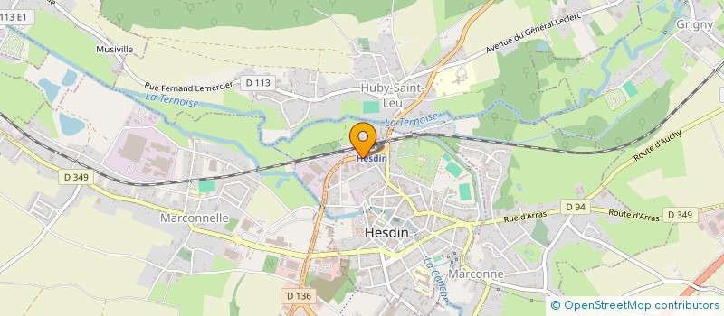 localisation de l'entreprise INDI PLE MARCEL ET SERGE  HESDIN