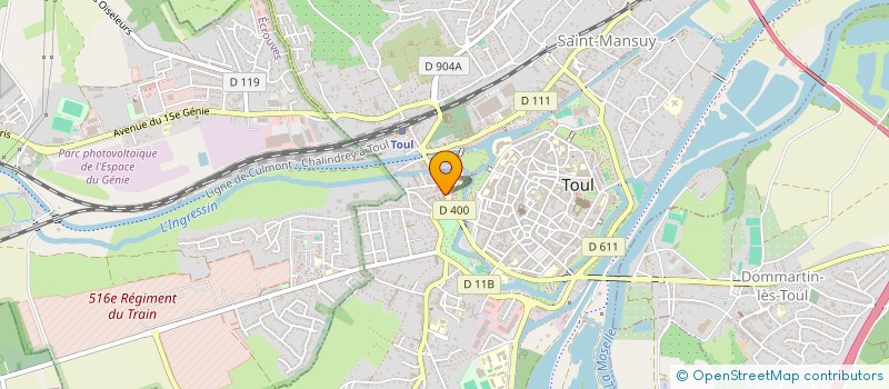 localisation de l'entreprise INDI RONGIER HENRI ET MADELEIN  TOUL