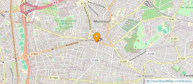 localisation de l'entreprise INDI SAINE à MONTREUIL