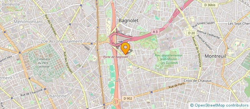 localisation de l'entreprise INDI SIMON BERAUD à BAGNOLET