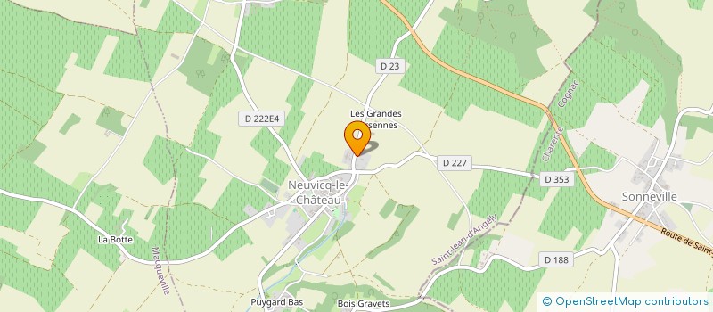 localisation de l'entreprise INDI SUCCESSORALE PASQUIER  NEUVICQ-LE-CHATEAU