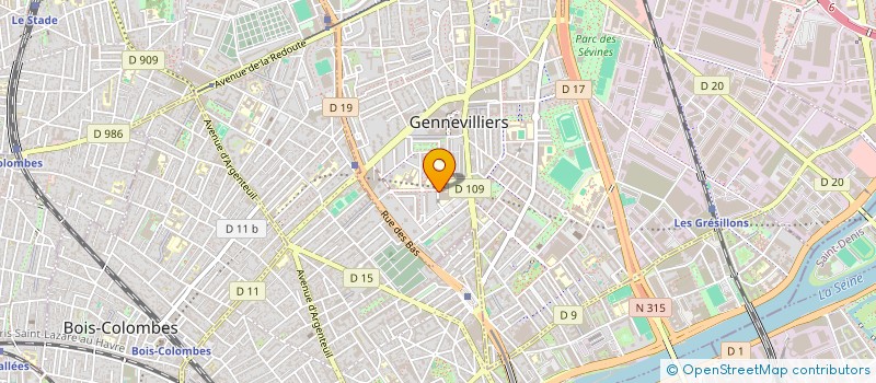localisation de l'entreprise INDIAN  VILLA'S RESTAURANT  GENNEVILLIERS