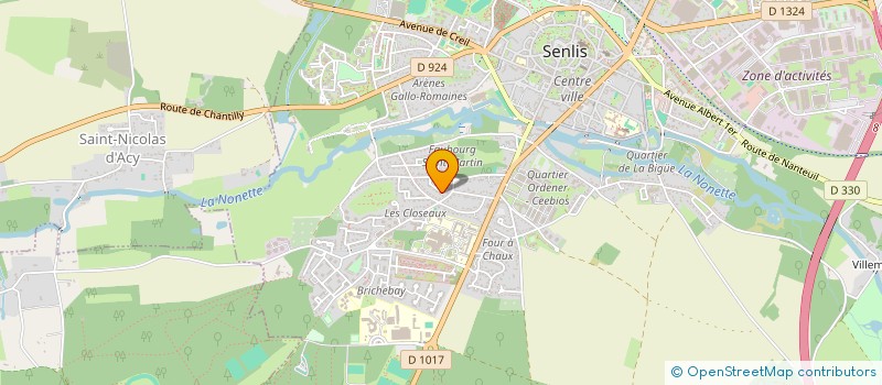 localisation de l'entreprise INDIANA  SENLIS