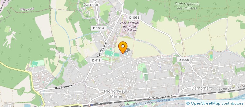 localisation de l'entreprise INDIANA TOURISME VOYAGES & LOISIRS à THORIGNY-SUR-MARNE