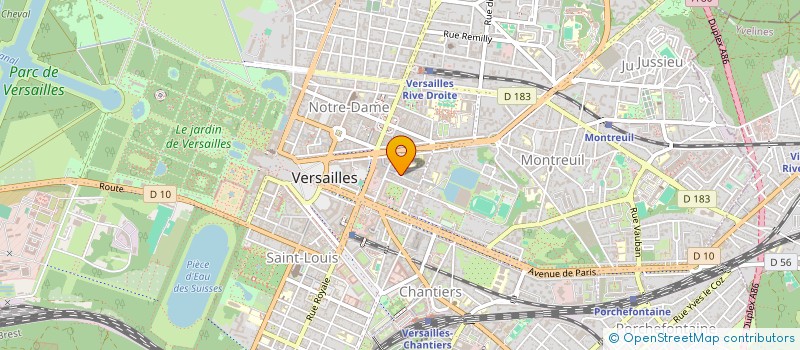 localisation de l'entreprise INDICE C ARCHITECTURE à VERSAILLES