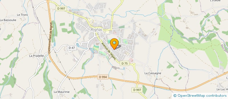 localisation de l'entreprise INDIGO 12  RIGNAC