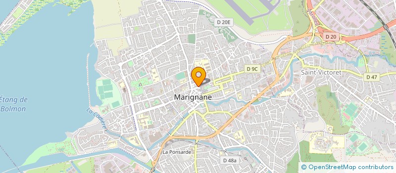 localisation de l'entreprise INDIGO à MARIGNANE