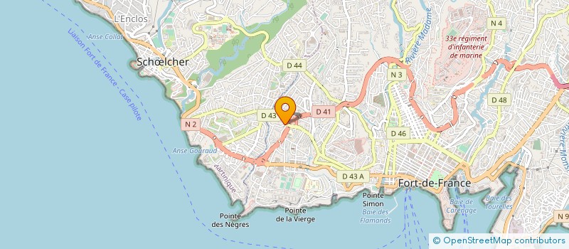 localisation de l'entreprise INDIGO ET TOILES  FORT-DE-FRANCE