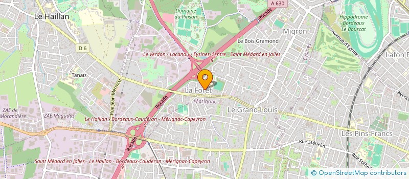 localisation de l'entreprise INDIGO VINS ET CHAMPAGNES à EYSINES