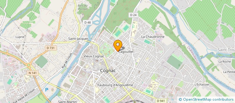 localisation de l'entreprise INDIV BLANCHON ET FILS à COGNAC