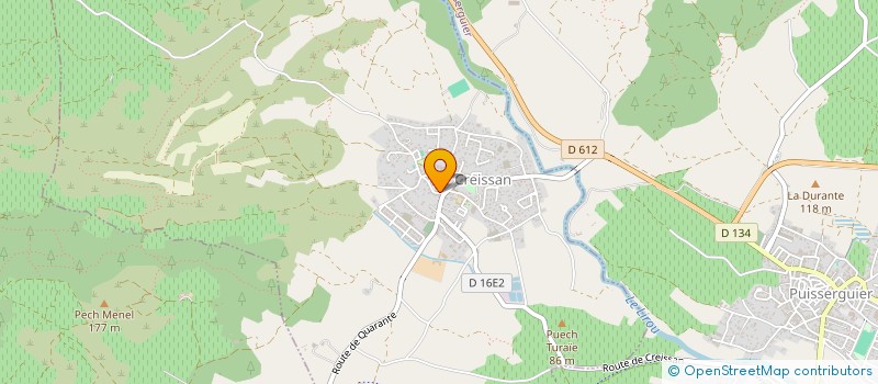 localisation de l'entreprise INDIV BOURDEL GEORGETTE ET JEA  CREISSAN