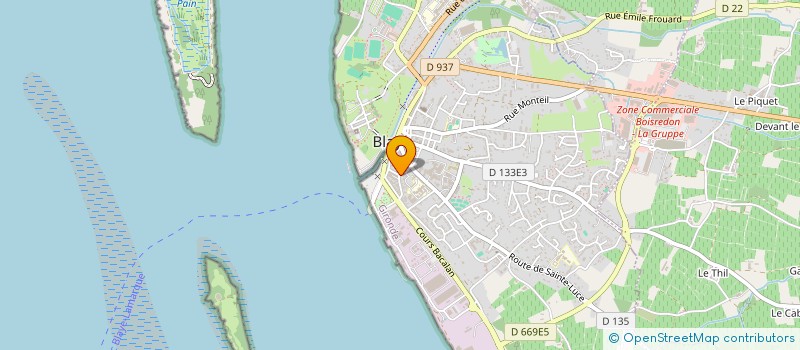 localisation de l'entreprise INDIV BROUSTAU JOHAN ET LANDAIS ELODIE  BLAYE