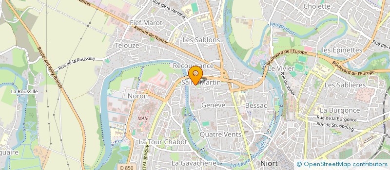 localisation de l'entreprise INDIV DELPLACE CHRISTOPHE ET CORALIE à NIORT