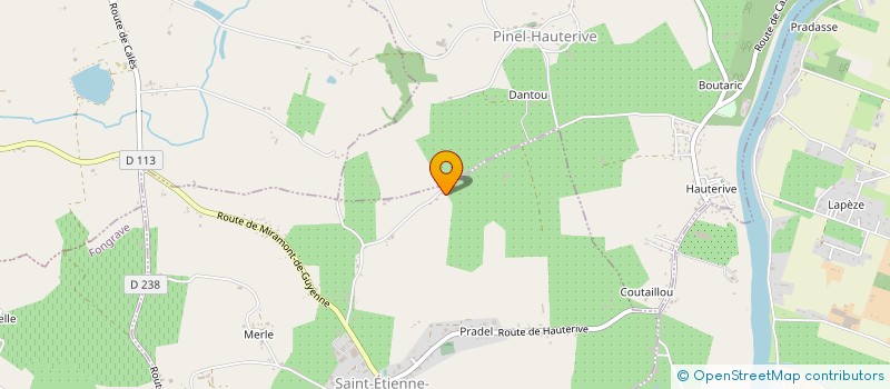 localisation de l'entreprise INDIV ERNY SERGE ET CHANTAL  SAINT-ETIENNE-DE-FOUGERES