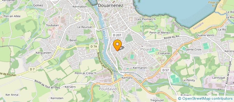 localisation de l'entreprise INDIV GALL VERONIQUE CARDUNER BRIGITTE  DOUARNENEZ