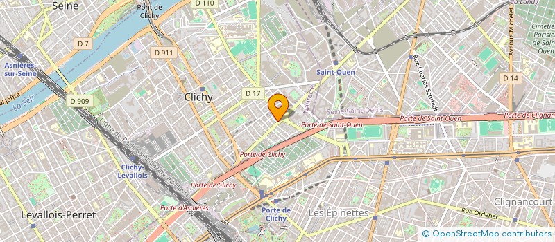 localisation de l'entreprise INDIV HULET TEISSEIRE à CLICHY