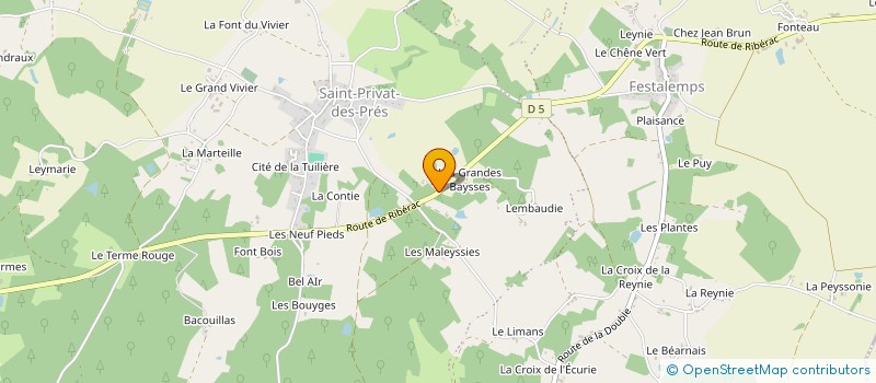 localisation de l'entreprise INDIV LAVERGNE  SAINT PRIVAT EN PERIGORD