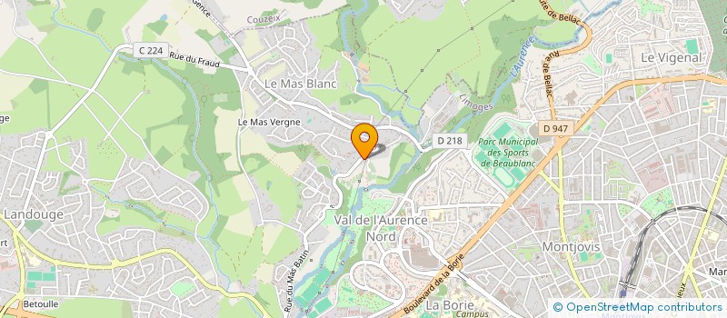 localisation de l'entreprise INDIV MANDEIX MORANGE FRUGIER à LIMOGES